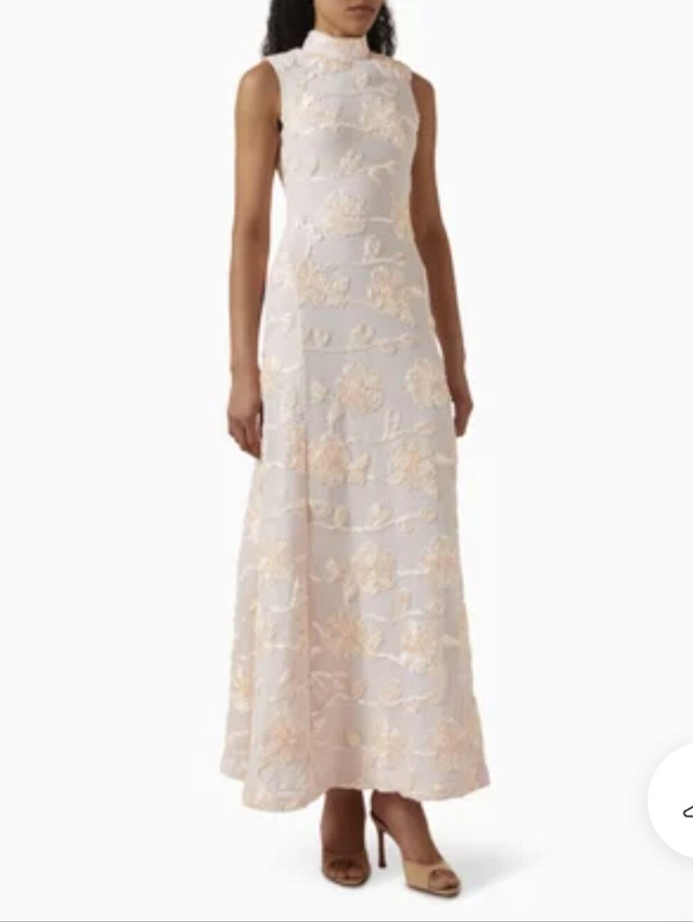 ROTATE | High-Neck Sleeveless Blush Pink Floral Maxi Dress - Picture 7 of 9